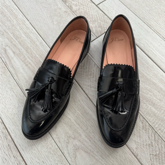 J. Crew Academy Black Tassel Loafers